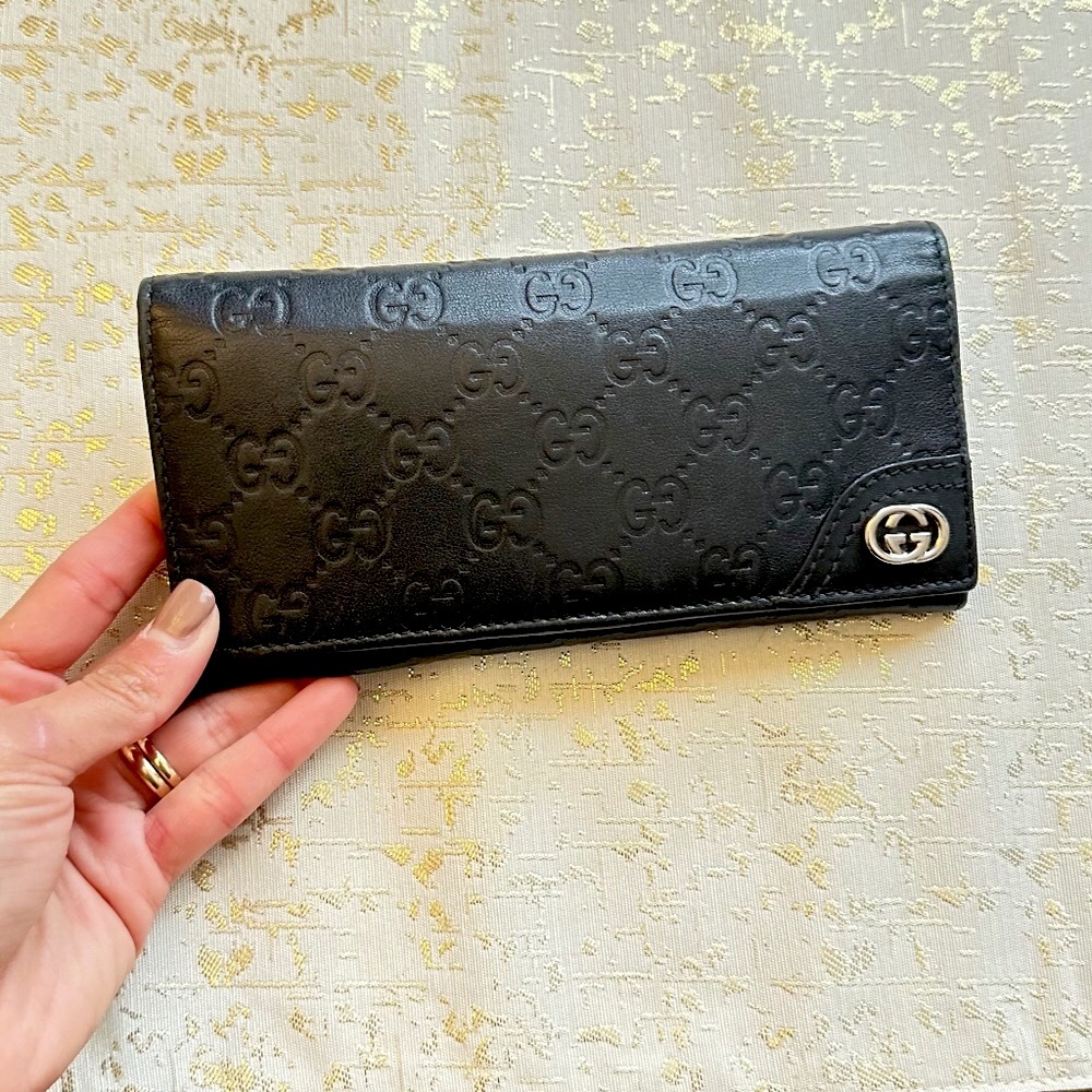 Gucci Guccissima Black Leather Wallet